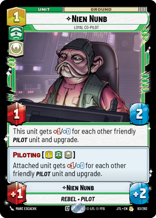 Nien Nunb, Loyal Co Pilot