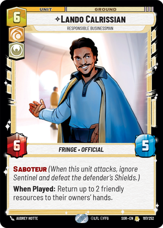 Lando Calrissian Reponsible Businessman