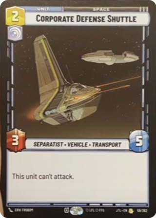 Corporate Defense Shuttle