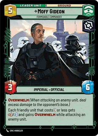 Moff Gideon Leader Unit Card