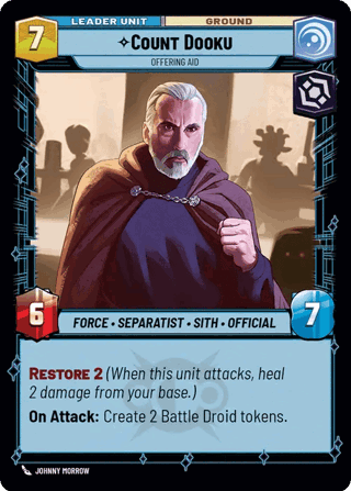 Count Dooku, Offering Aid Unit