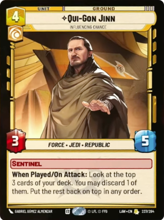 Qui-Gon Jinn, Influencing Chance