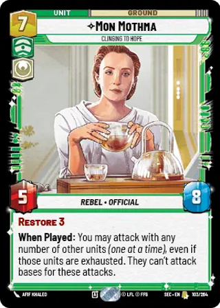 Mon Mothma, Clinging To Hope