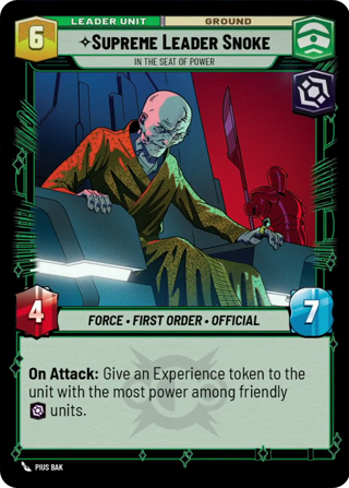 Supreme Leader Snoke, In The Seat Of Power Unit