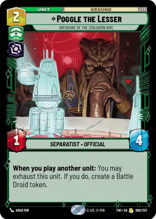 Poggle The Lesser, Archduke Of The Stalgasin Hive