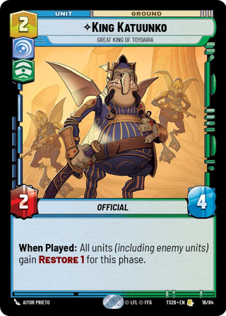 King Katuunko, Great King Of Toydaria