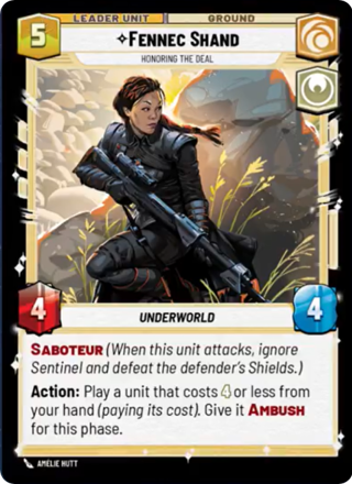 Fennec Shand, Honoring The Deal Unit