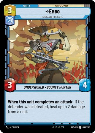 Embo, Stoic And Resolute