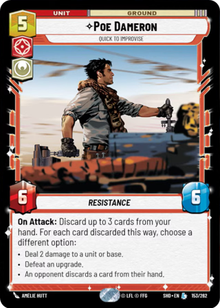 Poe Dameron, Quick To Improvise