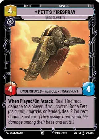 Fett's Firespray, Feared Silhouette