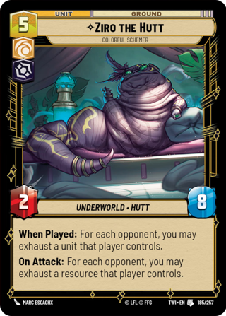 Ziro The Hutt, Colorful Schemer