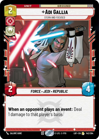 Adi Gallia, Stern And Focused