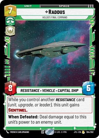 Raddus, Holdo's Final Command