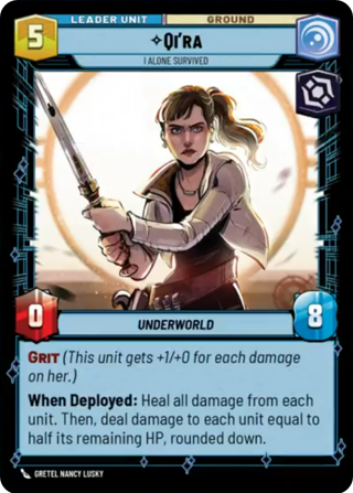 Qi'ra, I Alone Survived Unit