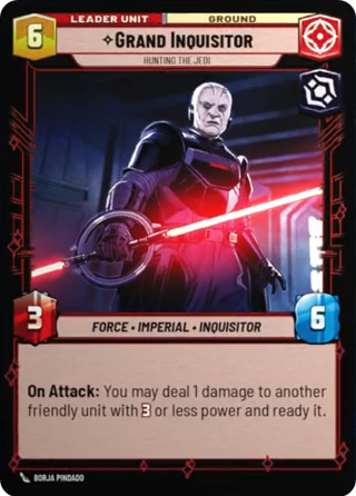 Grand Inquisitor Hunting The Jedi Leader Unit Card